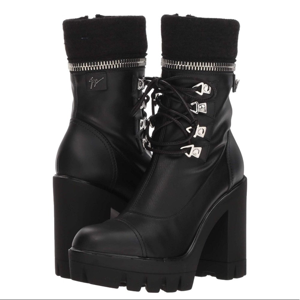 Giuseppe Zanotti Women's Black Combat Boots
